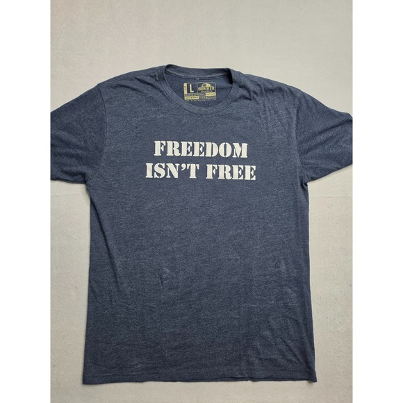 Freedom Moses Other - Bunker Branding Co. T-Shirt Men's Large Navy Blue Freedom‎ Isn't Free Graphic